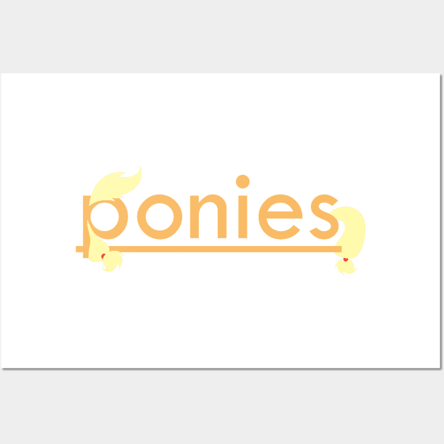 Ponies Typography - Applejack Wall Art by Hyper Dash